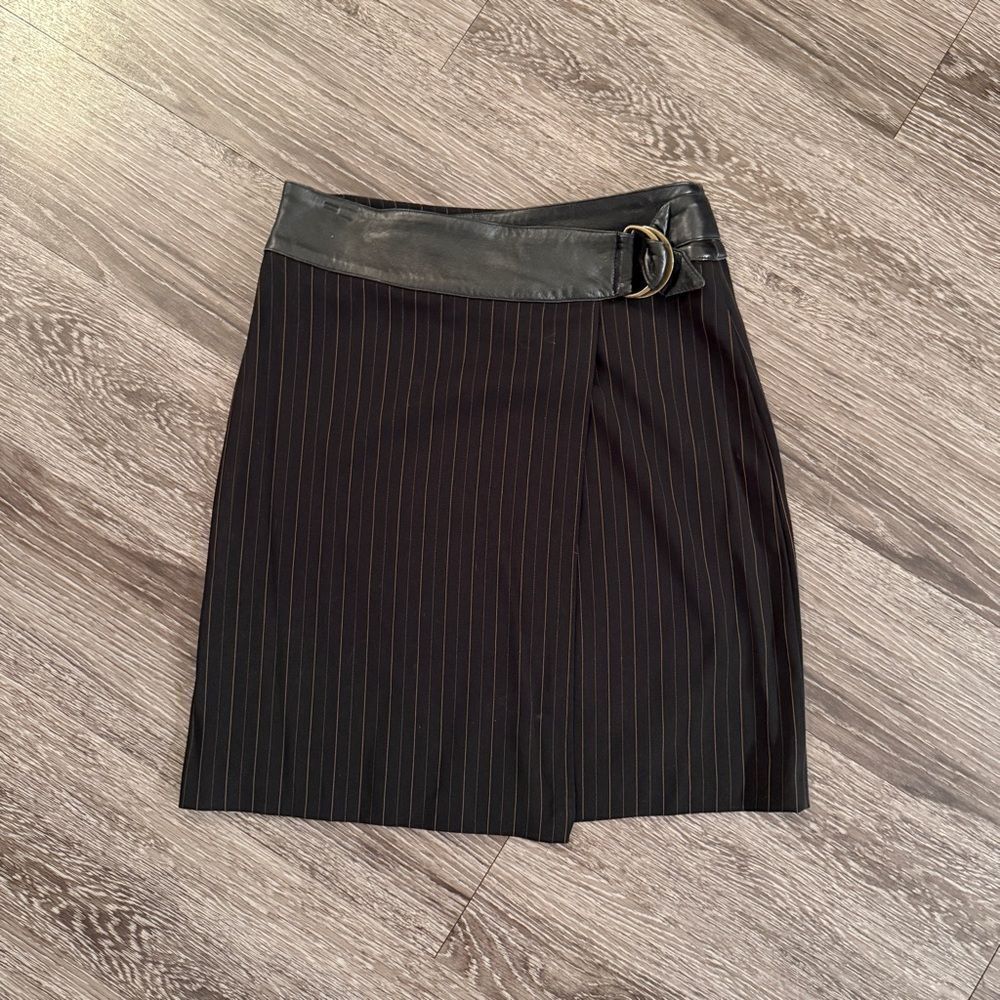 Bebe y2k pinstripe Wrap Skirt
